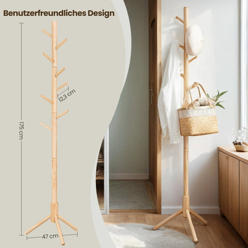 Garderobenständer – Arian – in Baumform aus Massivholz - nestful