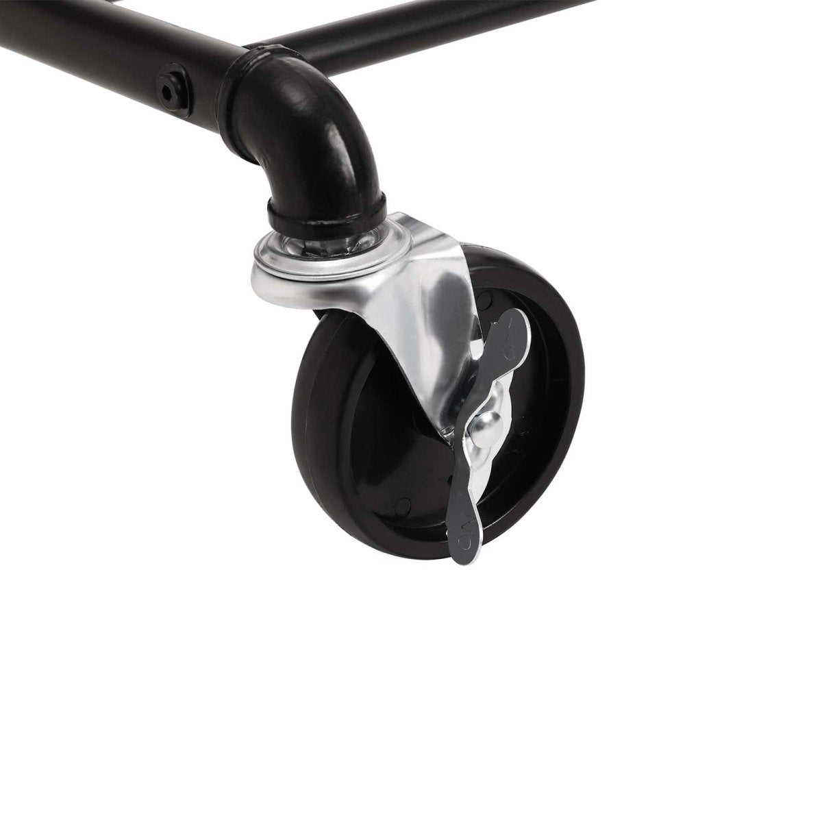 Industriestil Kleiderständer 90kg – Felix - Wasserrohr - Optik mit Rollen - nestful