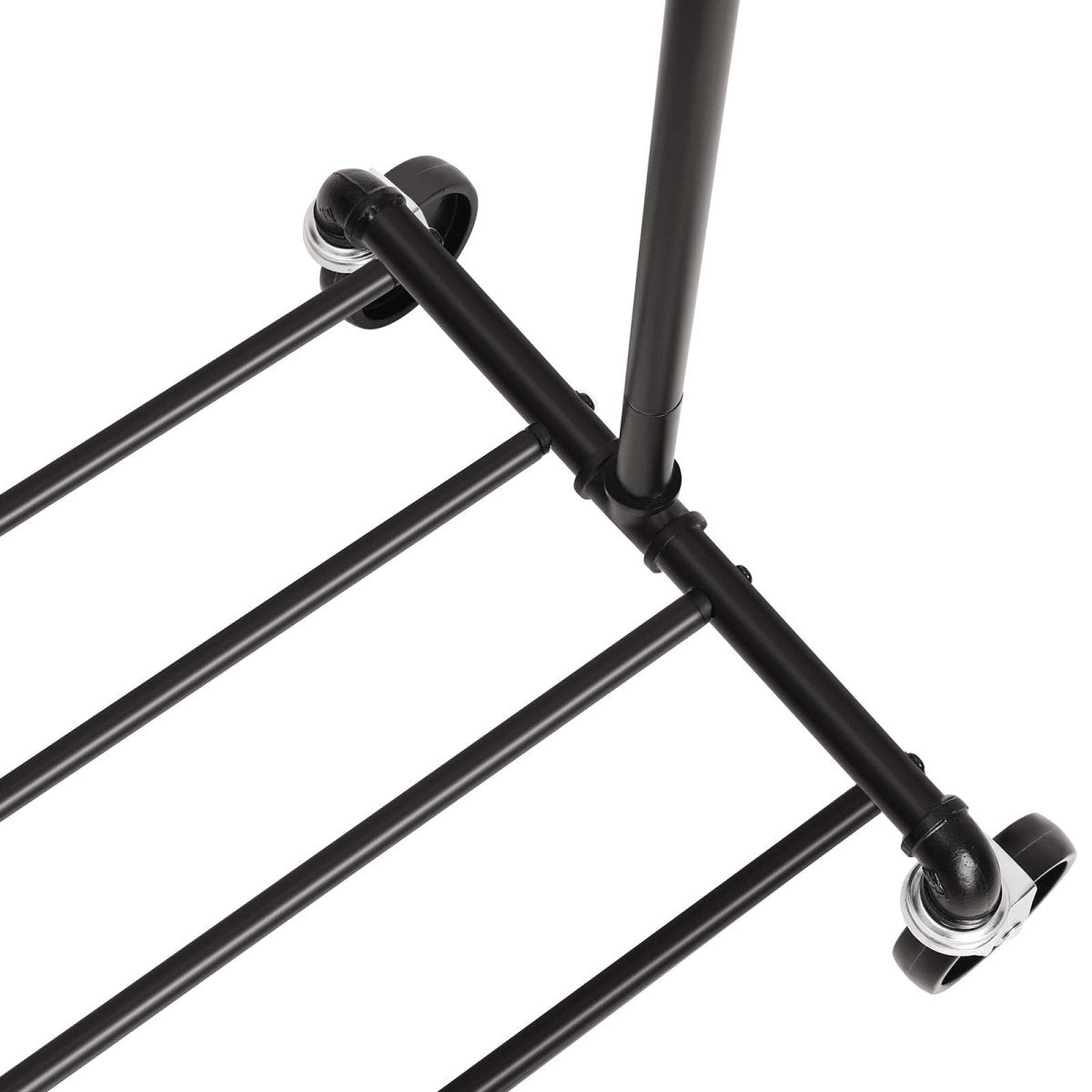 Industriestil Kleiderständer 90kg – Felix - Wasserrohr - Optik mit Rollen - nestful