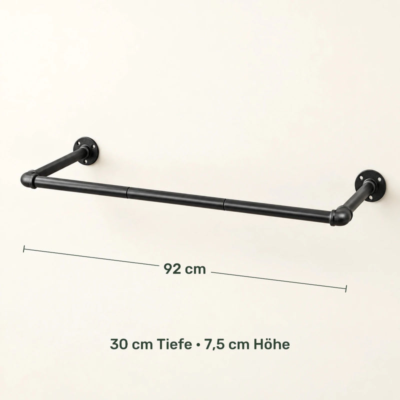 Kleiderstange für die Wand Leander – 92 cm, bis 50 kg je Stange - nestful
