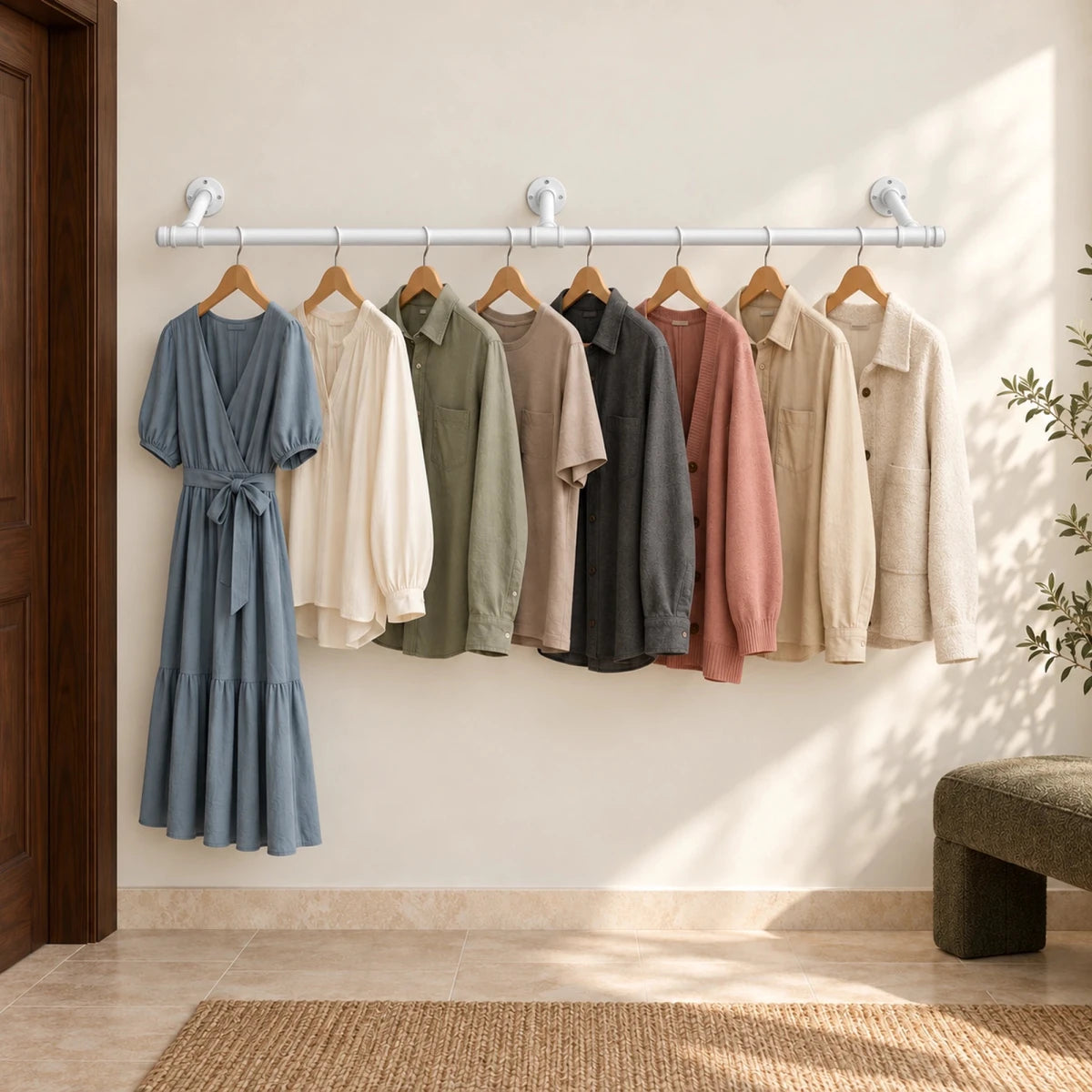 Kleiderstange für die Wand Sam – 170 cm, bis 68 kg - nestful
