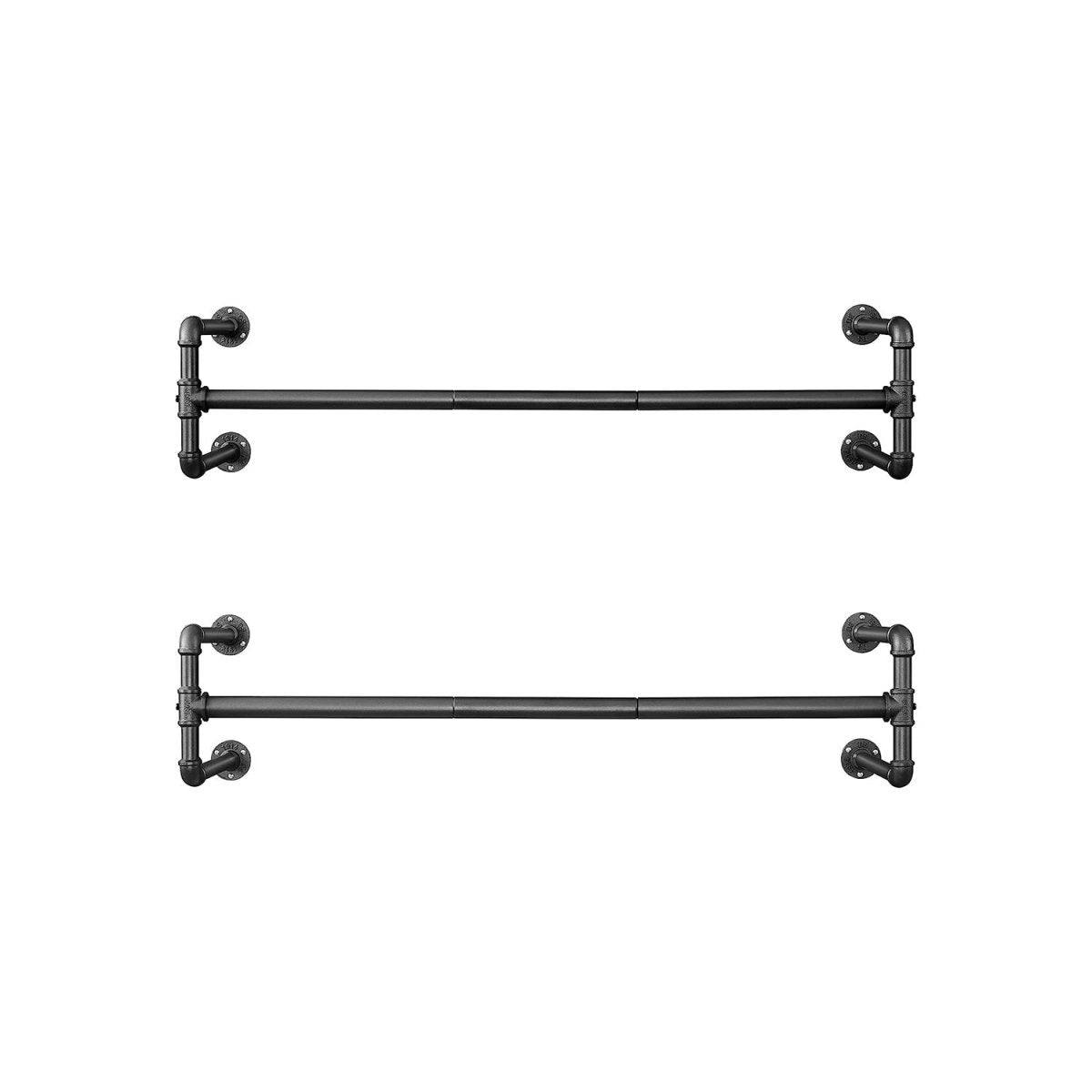 Kleiderstange für die Wand 60kg – David - Industriestil aus Eisen - nestful