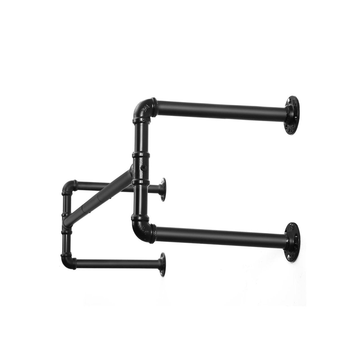 Kleiderstange für die Wand 60kg – David - Industriestil aus Eisen - nestful
