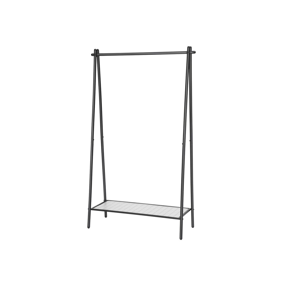Premium Stahl Kleiderständer 40kg – Henry - Stehend mit Ablage - nestful