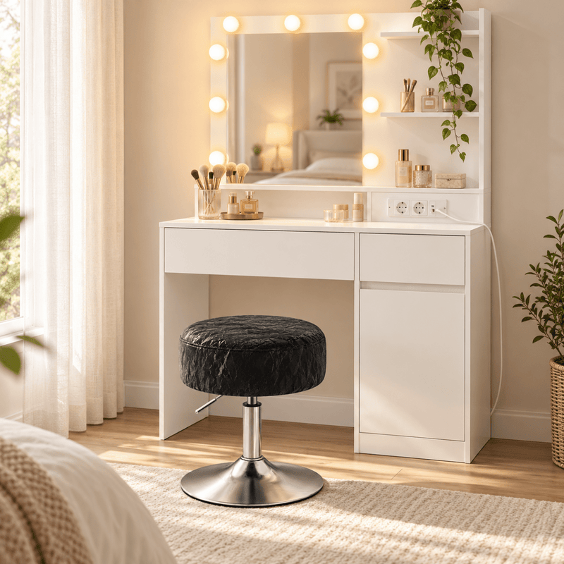 Schminkhocker Celine – höhenverstellbar und drehbar - nestful