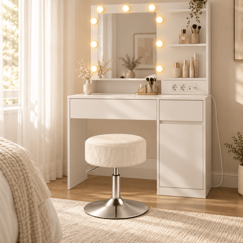 Schminkhocker Celine – höhenverstellbar und drehbar - nestful