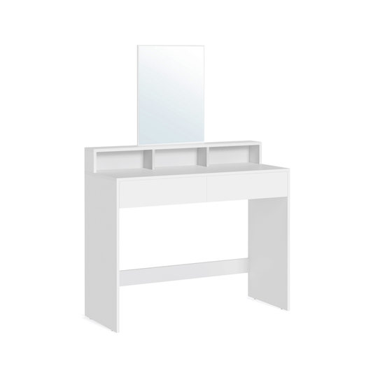 Schminktisch - Niva - mit großem Spiegel in Weiß - nestful