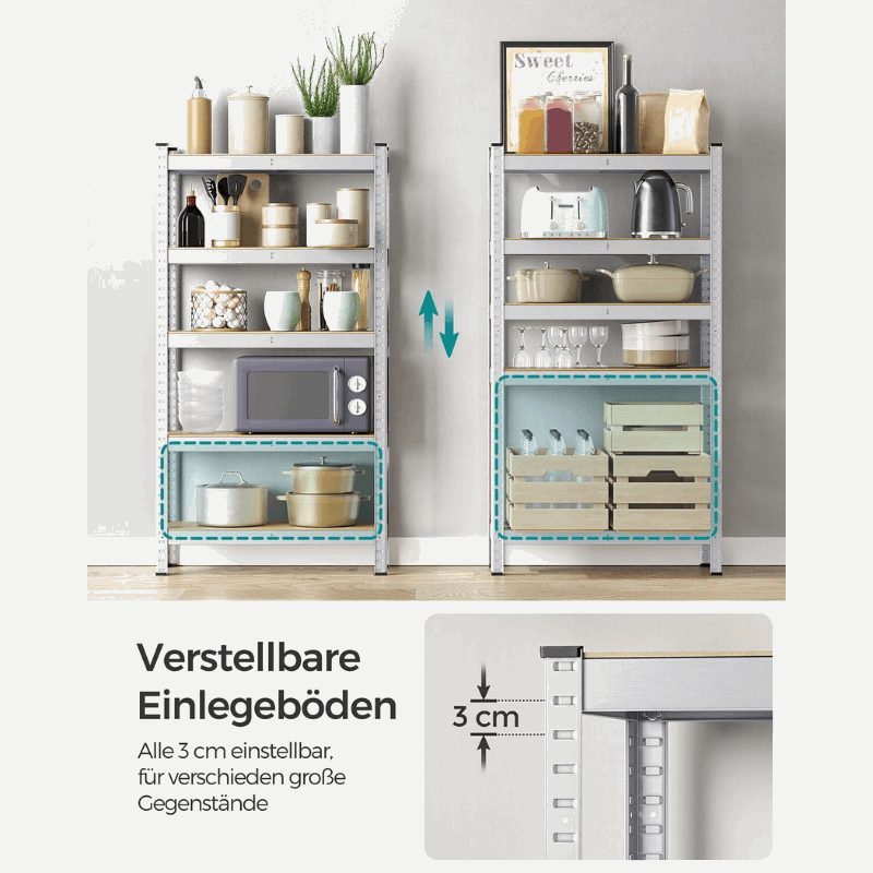 Schwerlastregal - Leon - 150x75x30cm bis 650 kg belastbar - nestful