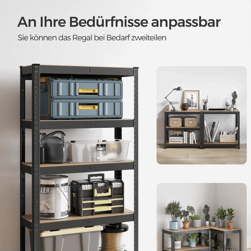Schwerlastregal - Leon - 150x75x30cm bis 650 kg belastbar - nestful