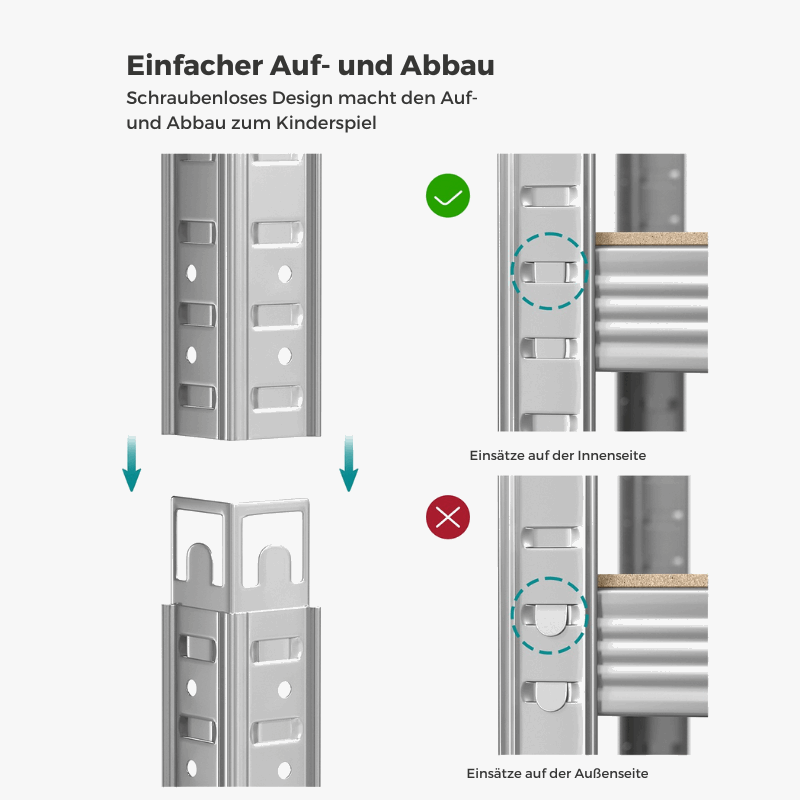 Schwerlastregal - Leon - 150x75x30cm bis 650 kg belastbar - nestful