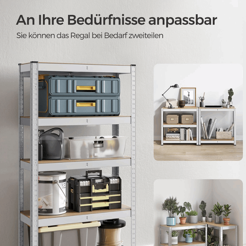 Schwerlastregal - Leon - 150x75x30cm bis 650 kg belastbar - nestful
