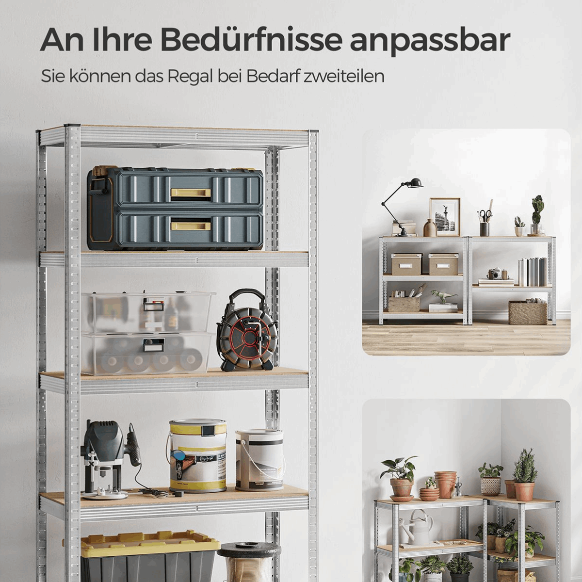 Schwerlastregal - Max - 180x90x40cm bis 875 kg belastbar - 2er Set - nestful