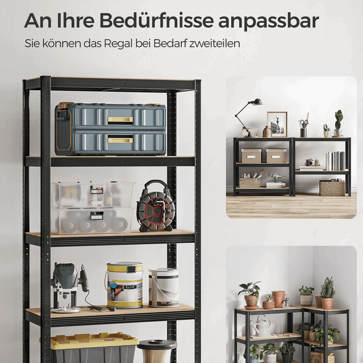 Schwerlastregal - Max - 180x90x40cm bis 875 kg belastbar - 2er Set - nestful