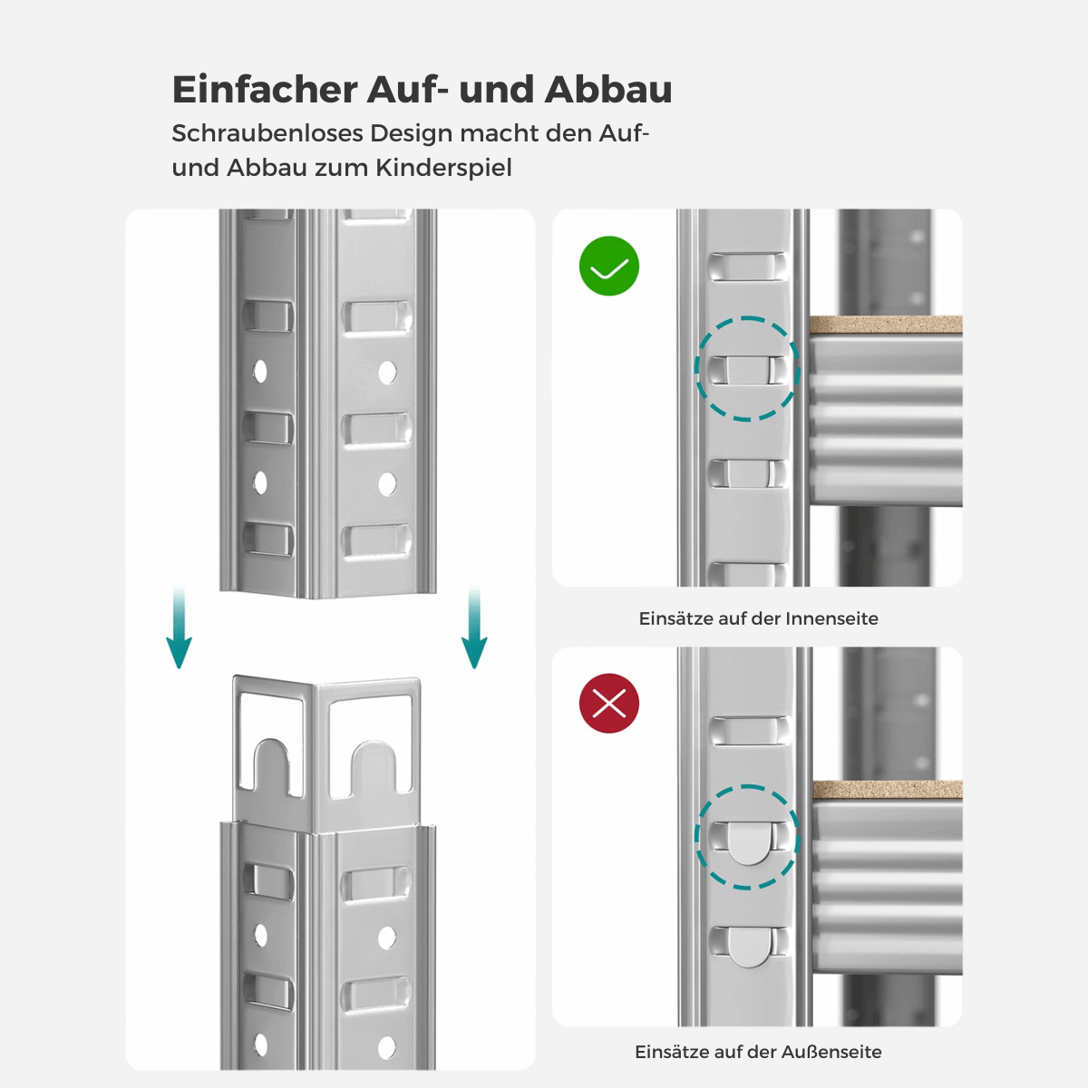 Schwerlastregal - Max Plus - 200x120x60cm bis 875 kg belastbar - 2er Set - nestful