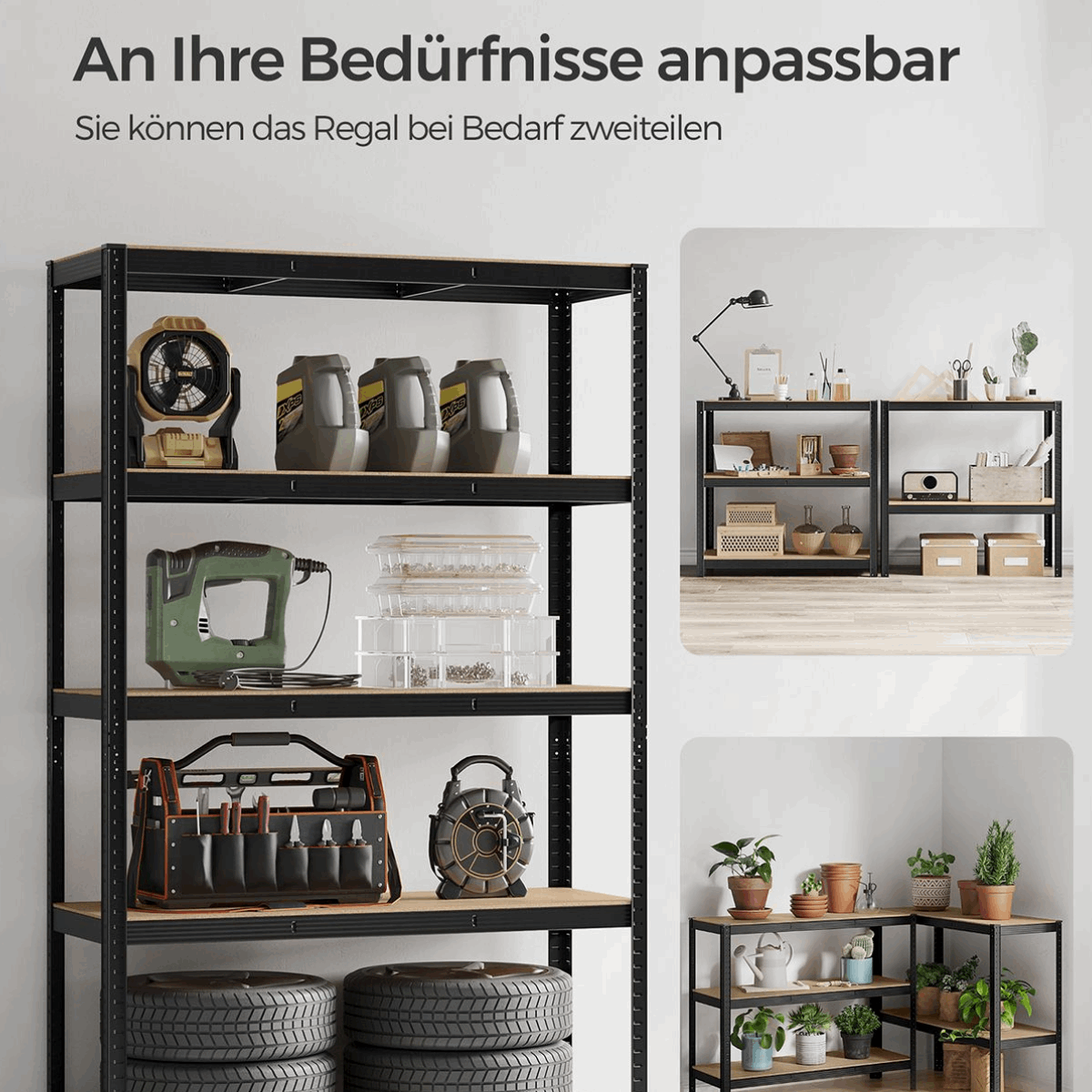 Schwerlastregal - Max Plus - 200x120x60cm bis 875 kg belastbar - 2er Set - nestful