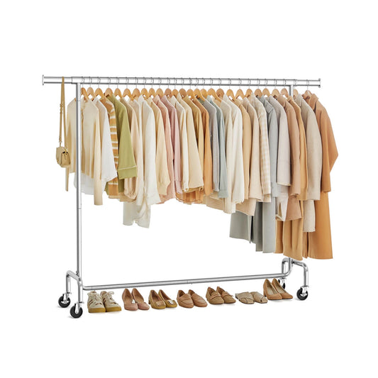 Schwerlast-Kleiderständer 45 x (160-200) x 162,9 cm – Max - Ausziehbar mit Rollen