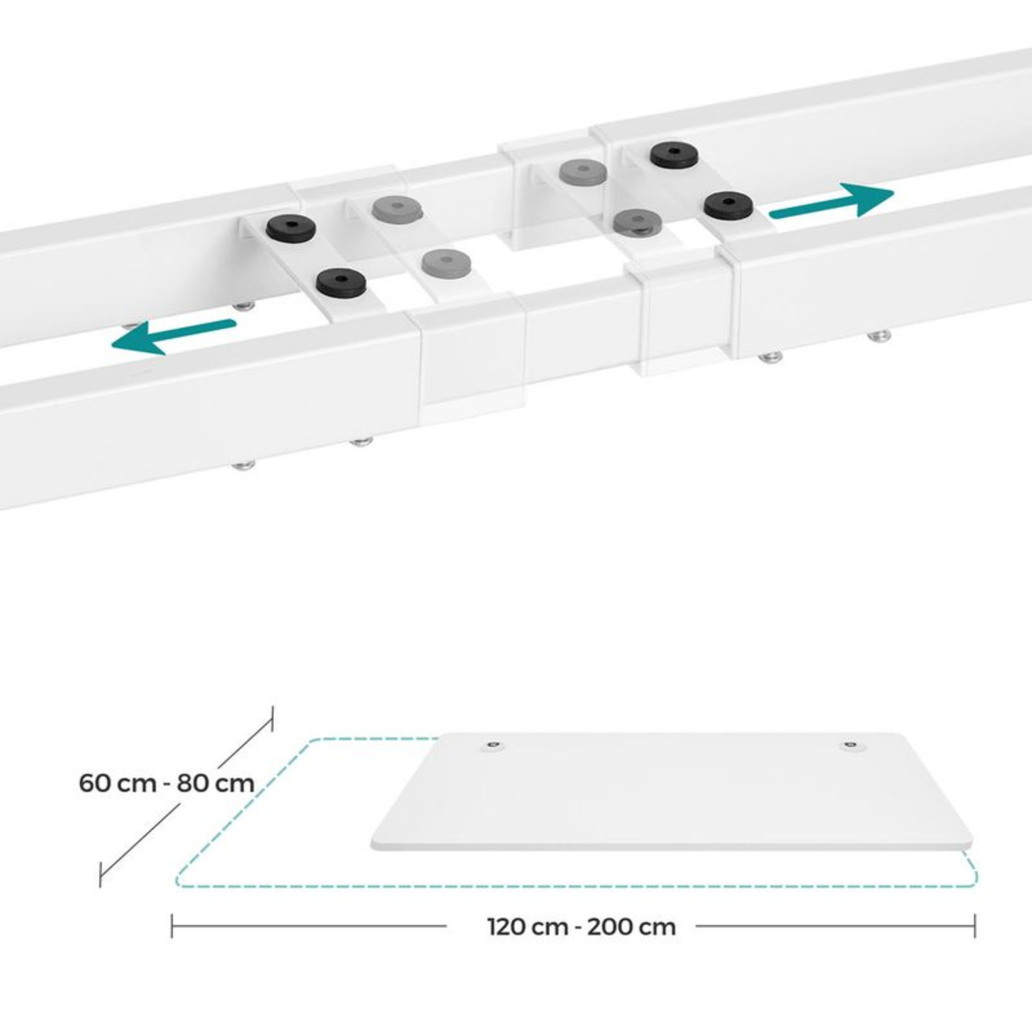 Elektrisch höhenverstellbares Schreibtischgestell 175 × 60 cm – Nova – Doppelmotor