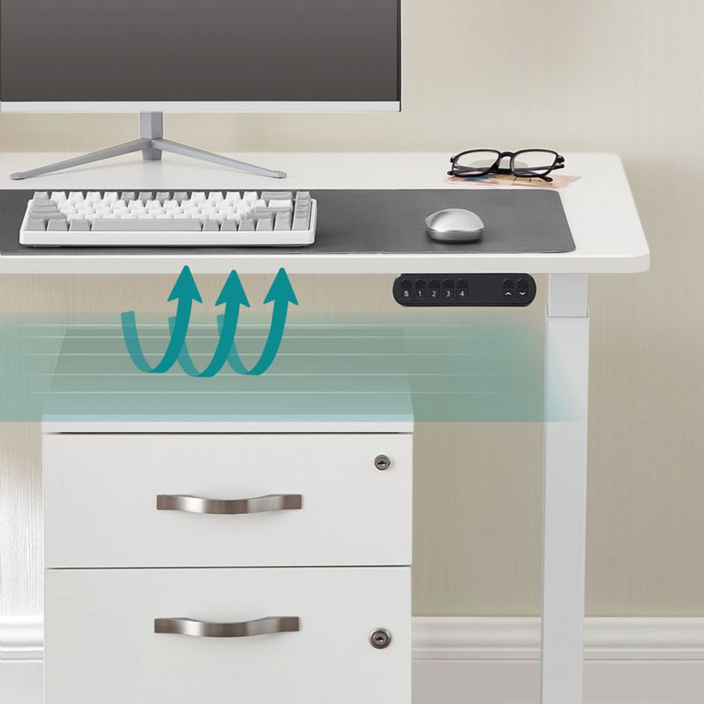 Elektrisch höhenverstellbares Schreibtischgestell 175 × 60 cm – Nova – Doppelmotor