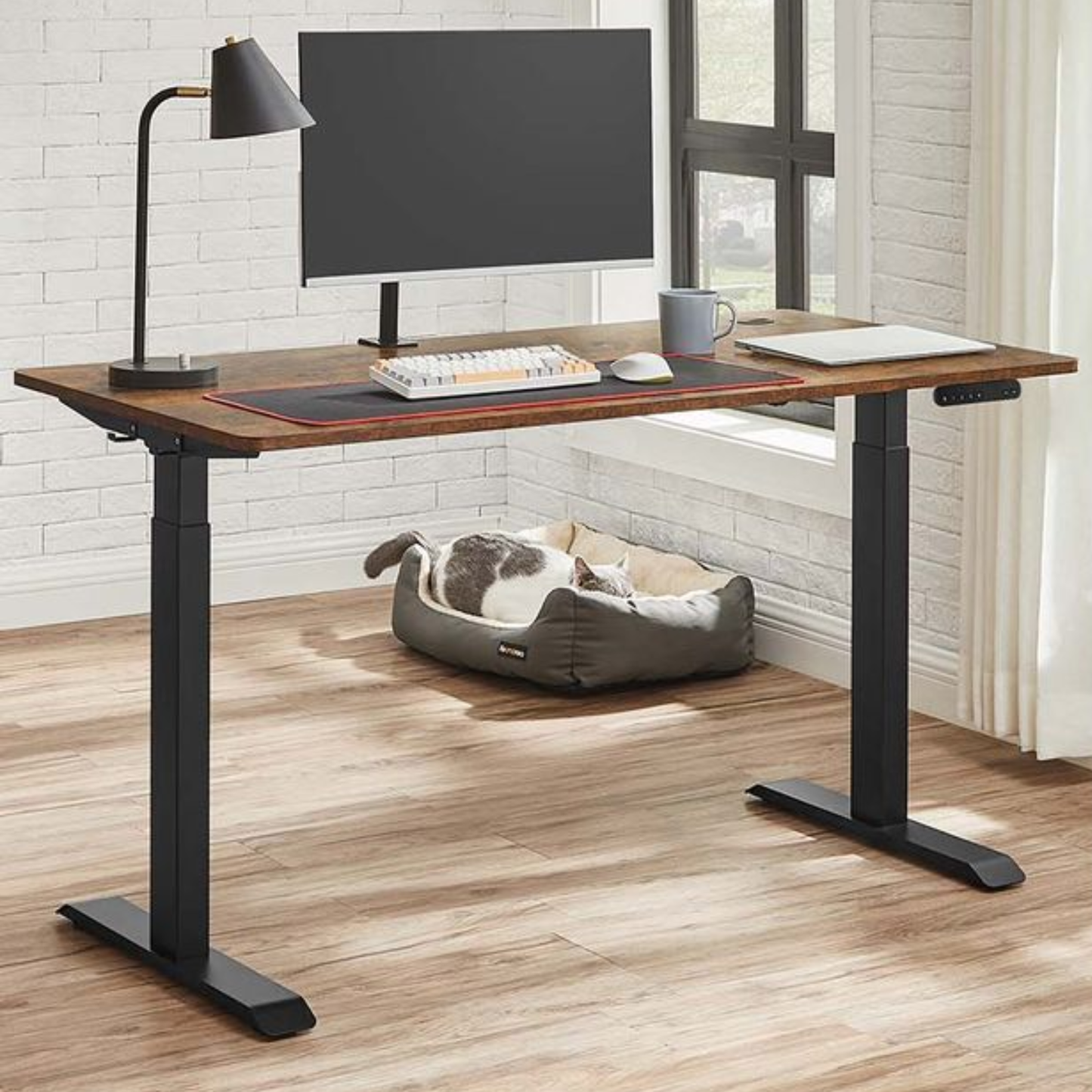 Elektrisch höhenverstellbares Schreibtischgestell 175 × 60 cm – Nova – Doppelmotor