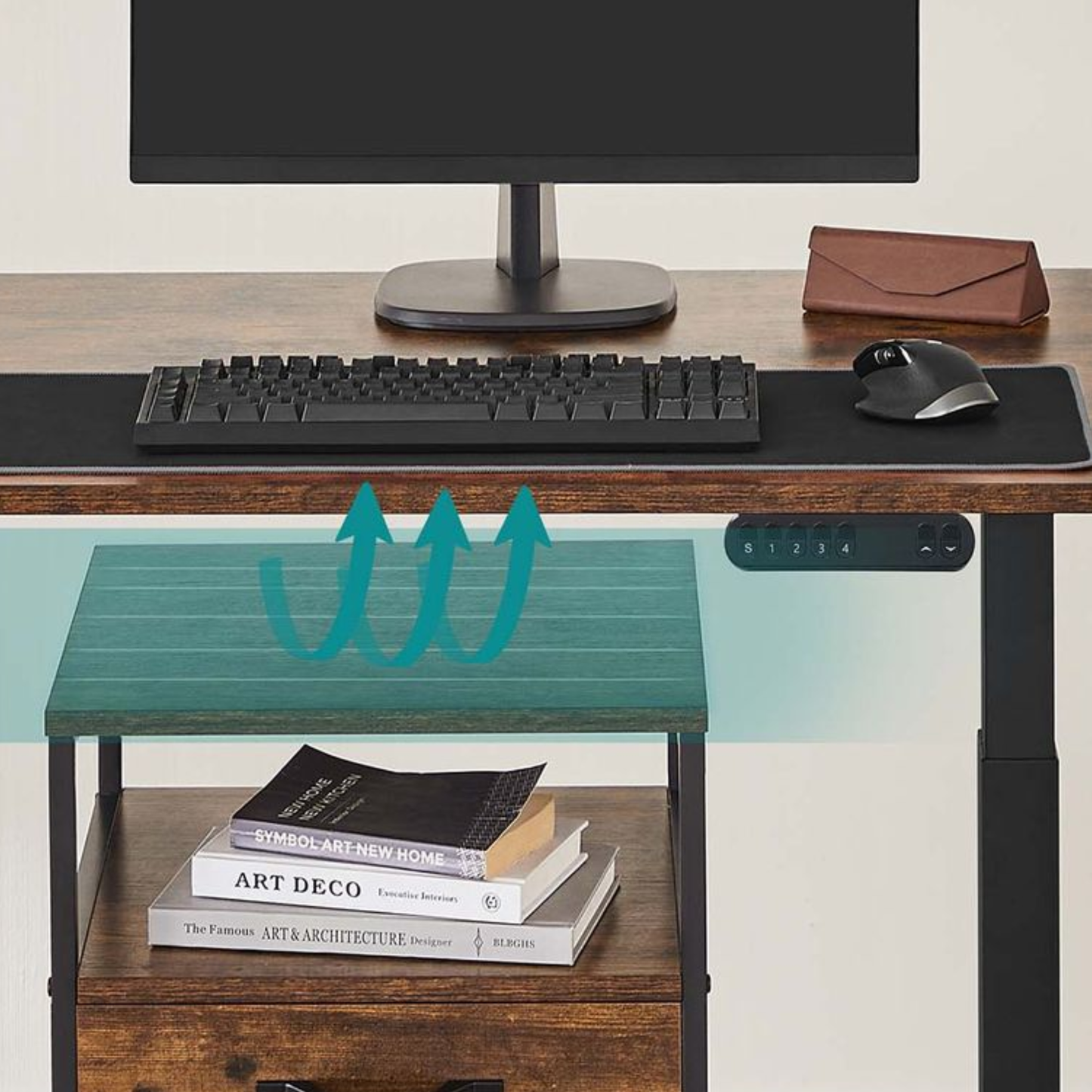 Elektrisch höhenverstellbares Schreibtischgestell 175 × 60 cm – Nova – Doppelmotor