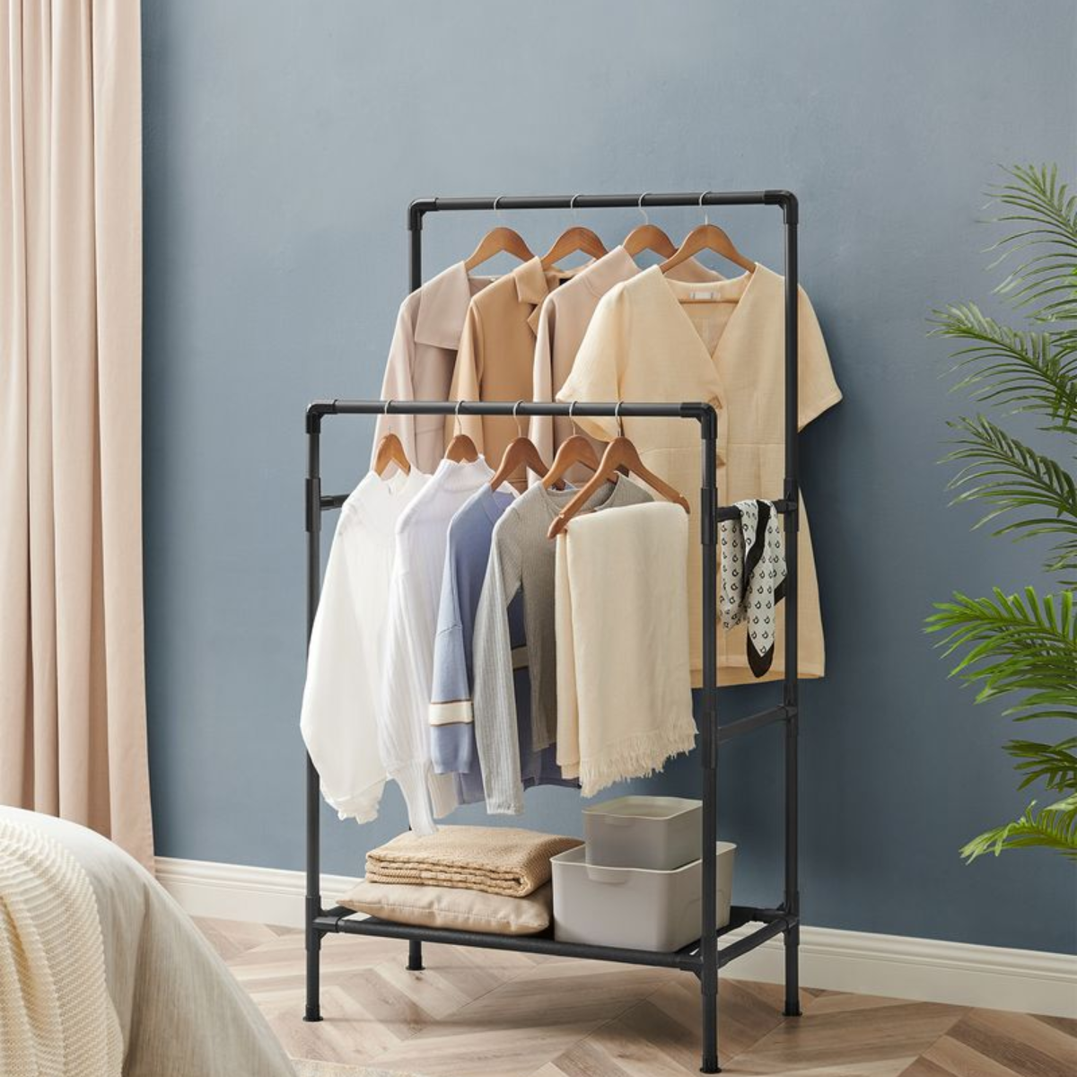 Double Clothes Rack 20kg – Standing Metal