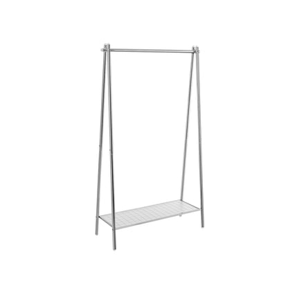 Premium steel clothes rack 40kg – standing with shelf