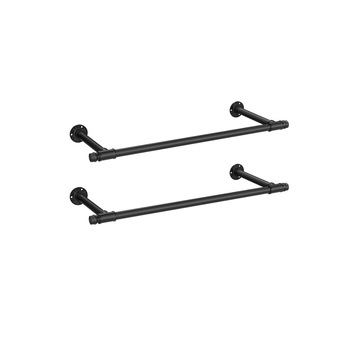 Clothes rail for the wall 60kg – industrial style, water pipe look