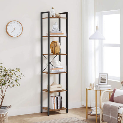 Bookcase in a vintage brown and black design