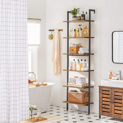 Industrial style stand with 6 shelves