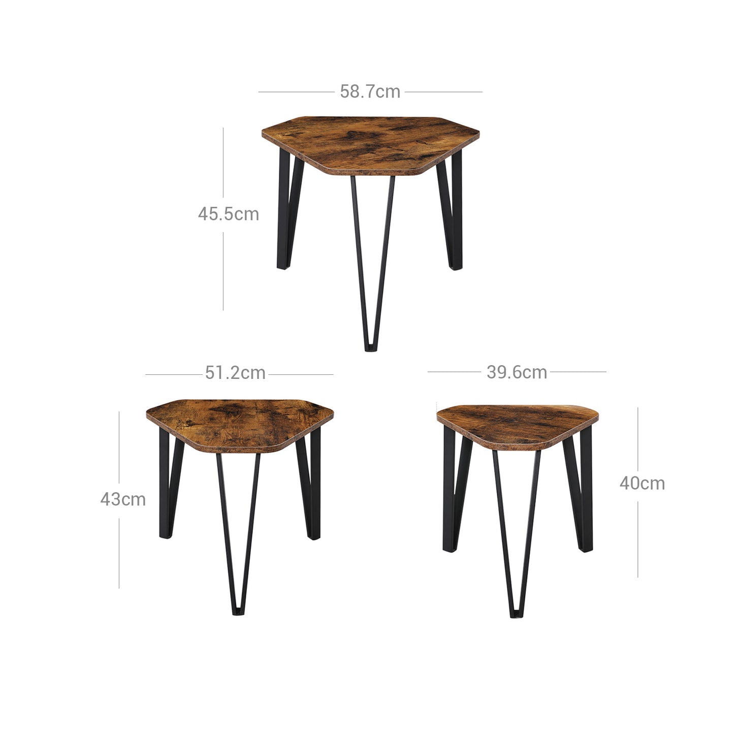 Set of 3 coffee tables