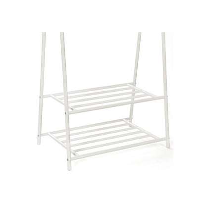 Metal Clothes Rack 20kg – Standing with Double Shelf