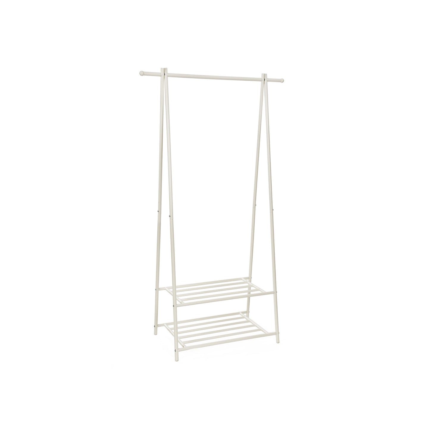 Metal Clothes Rack 20kg – Standing with Double Shelf