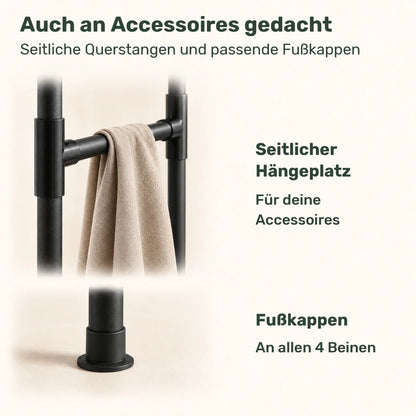 Doppel-Kleiderständer mit Schuhablage Lucas – 55 kg - nestful