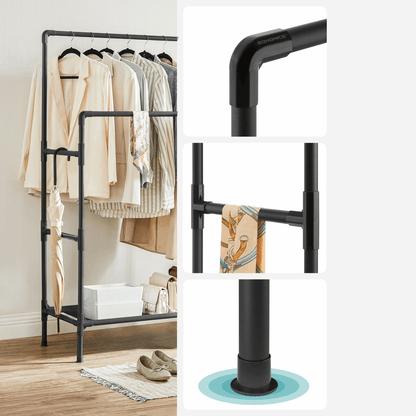 Doppel - Kleiderständer 20kg – Lucas - Stehend aus Metall - nestful