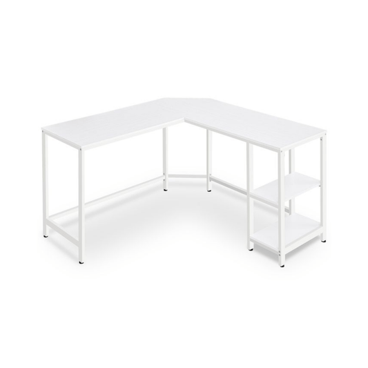 Eckschreibtisch 138 × 138 cm – Arno – mit Ablagen im Industrie - Design - nestful