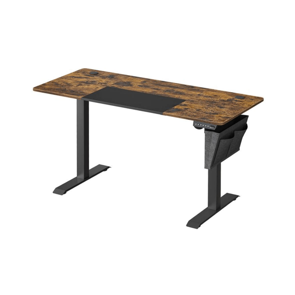 Elektrisch höhenverstellbarer Schreibtisch 120/140 × 60 cm – Kian – mit Memory & Stauraum - nestful