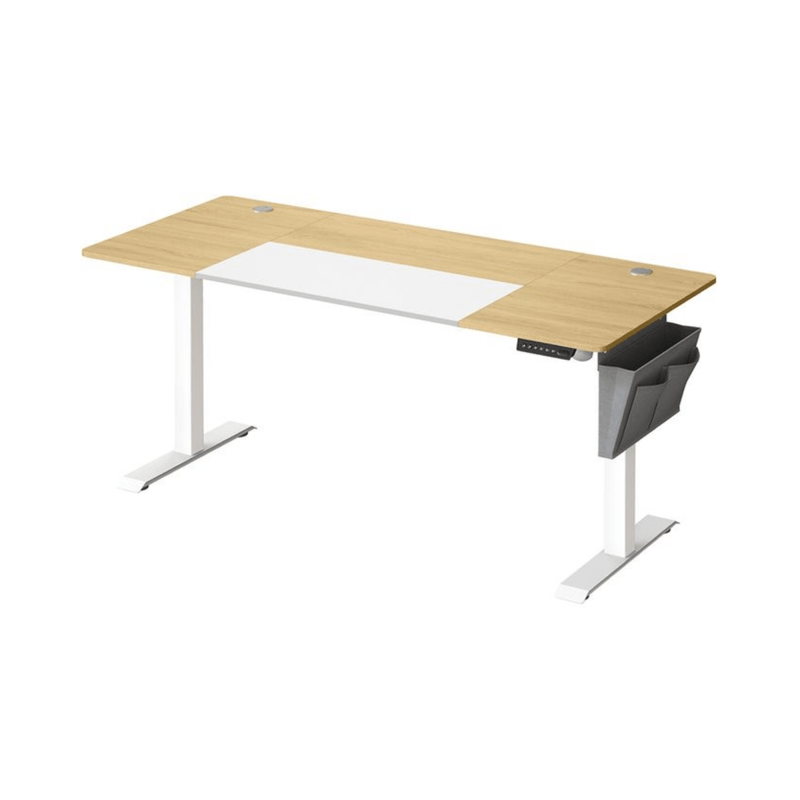 Elektrisch höhenverstellbarer Schreibtisch 160 × 70 cm – Lio – mit Memory & Stauraum - nestful