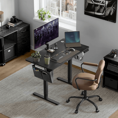 Elektrisch höhenverstellbarer Schreibtisch – Nilo – mit Memory & Kabelmanagement - nestful