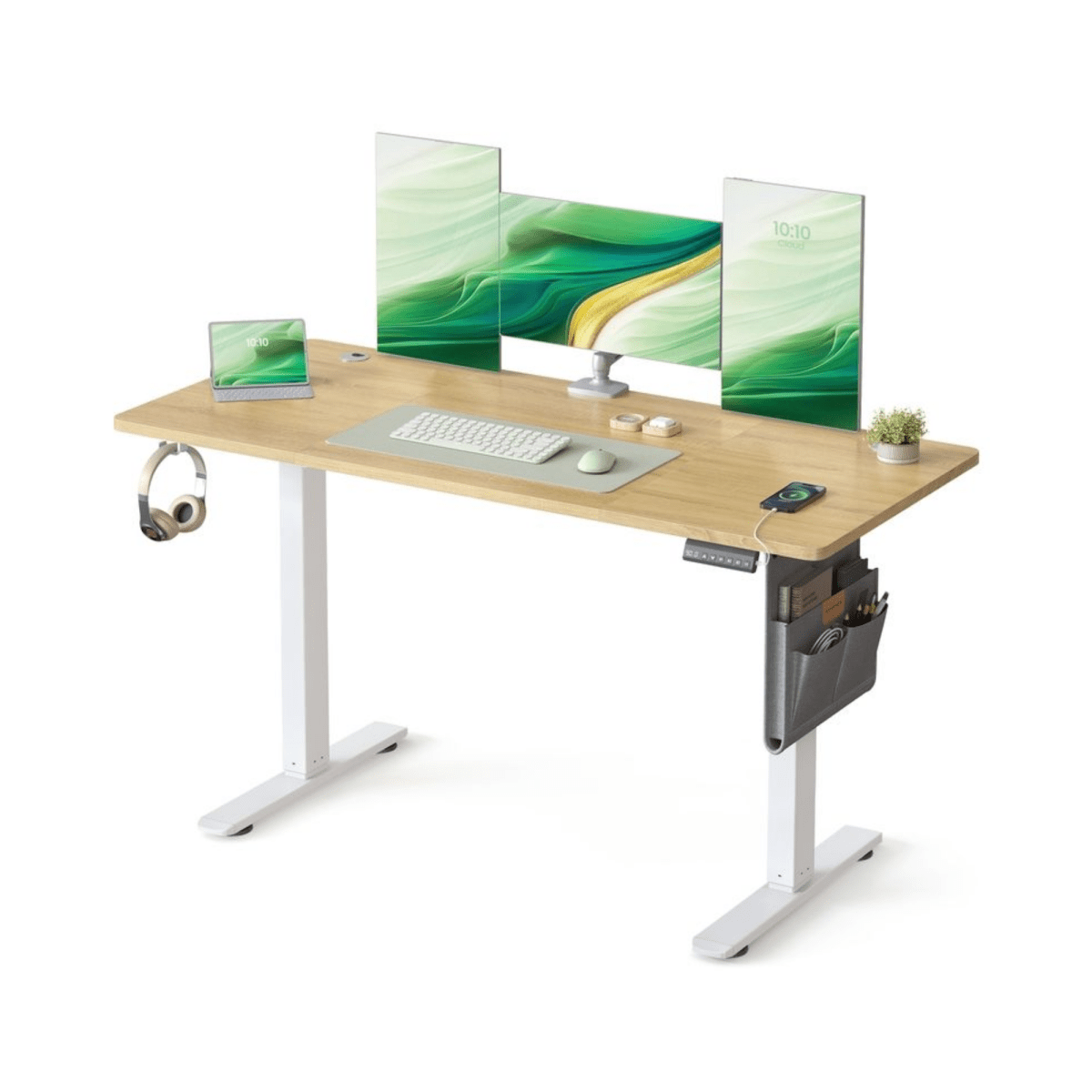 Elektrisch höhenverstellbarer Schreibtisch – Nilo – mit Memory & Kabelmanagement - nestful