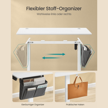 Elektrisch höhenverstellbarer Schreibtisch – Nilo – mit Memory & Kabelmanagement - nestful