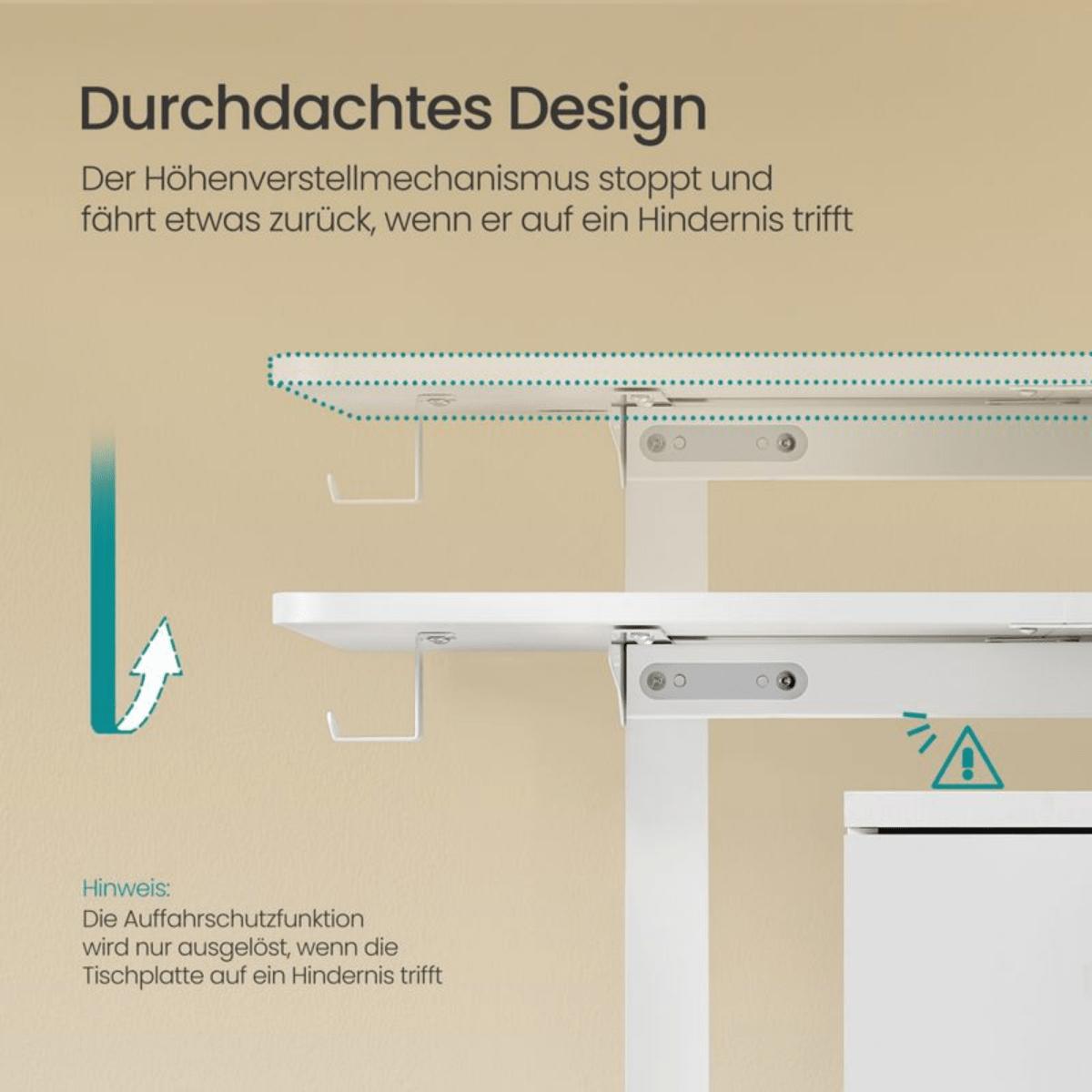 Elektrisch höhenverstellbarer Schreibtisch – Nilo – mit Memory & Kabelmanagement - nestful
