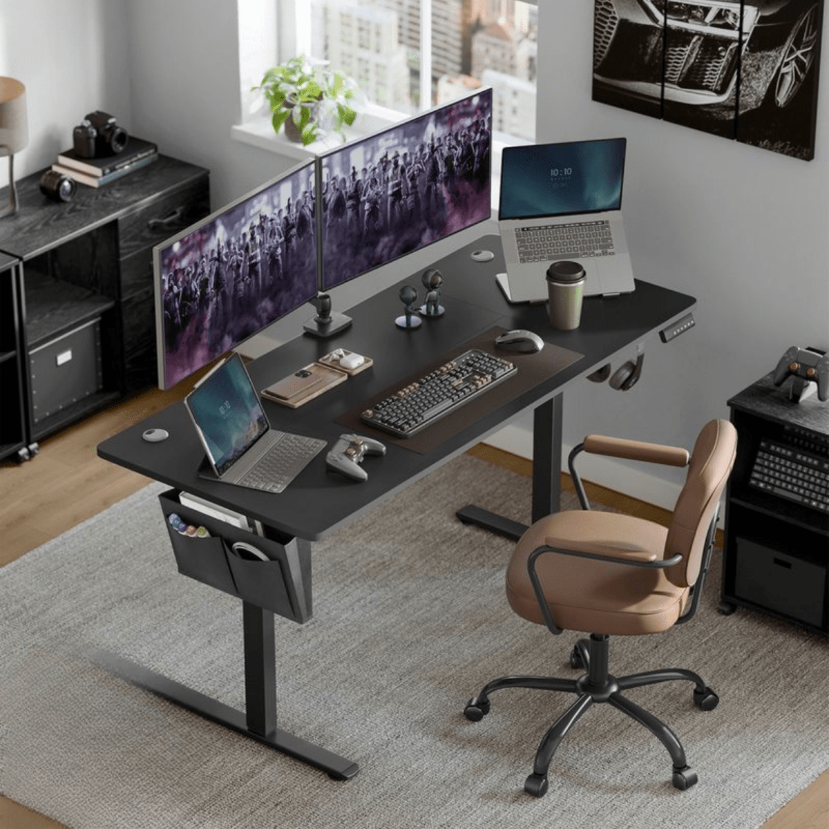 Elektrisch höhenverstellbarer Schreibtisch – Nilo – mit Memory & Kabelmanagement - nestful