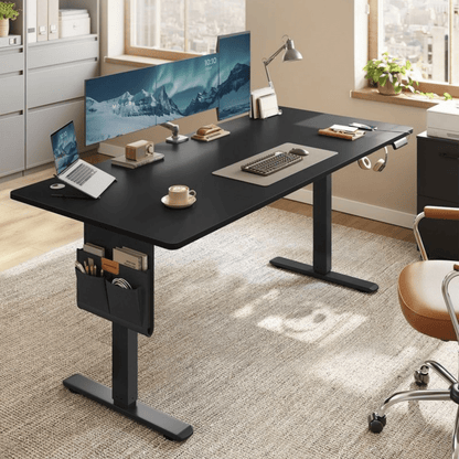 Elektrisch höhenverstellbarer Schreibtisch – Nilo – mit Memory & Kabelmanagement - nestful