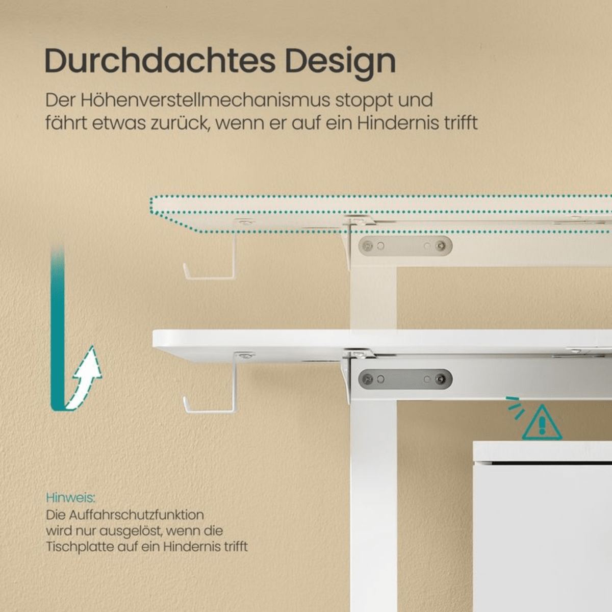 Elektrisch höhenverstellbarer Schreibtisch – Nilo – mit Memory & Kabelmanagement - nestful