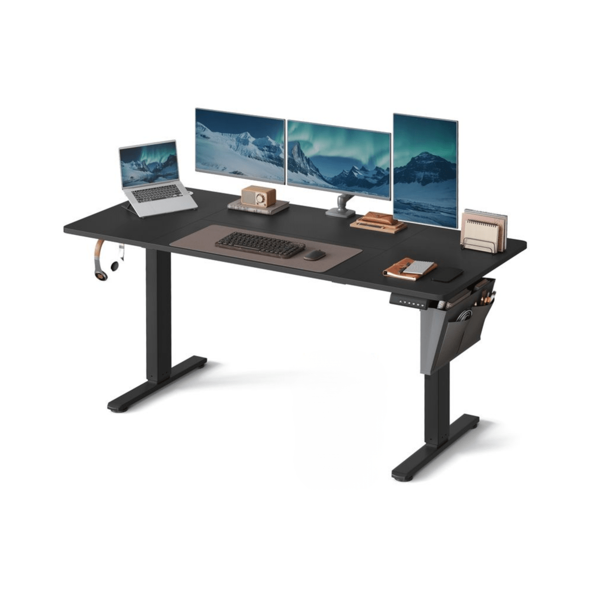 Elektrisch höhenverstellbarer Schreibtisch – Nilo – mit Memory & Kabelmanagement - nestful