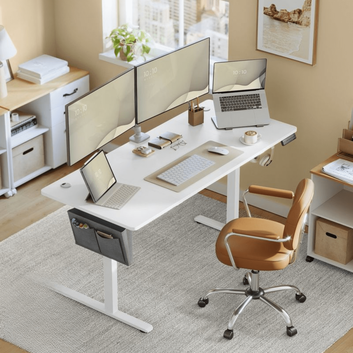 Elektrisch höhenverstellbarer Schreibtisch – Nilo – mit Memory & Kabelmanagement - nestful