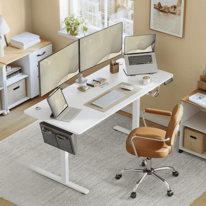 Elektrisch höhenverstellbarer Schreibtisch – Nilo – mit Memory & Kabelmanagement - nestful