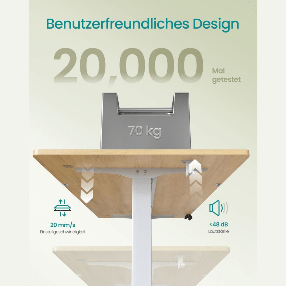 Elektrisch höhenverstellbarer Schreibtisch – Nilo – mit Memory & Kabelmanagement - nestful