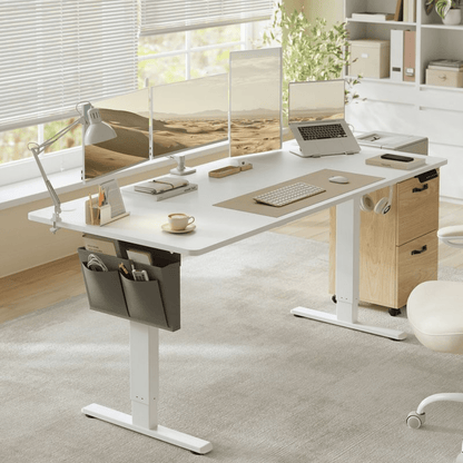 Elektrisch höhenverstellbarer Schreibtisch – Nilo – mit Memory & Kabelmanagement - nestful