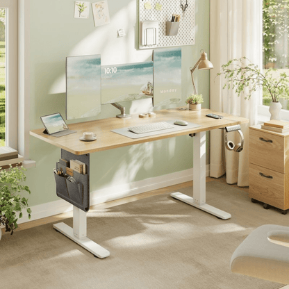 Elektrisch höhenverstellbarer Schreibtisch – Nilo – mit Memory & Kabelmanagement - nestful